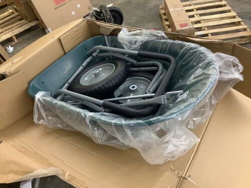 Dual Wheel Wheelbarrow Garden Cart - Missing Some Washers - Lot 447
