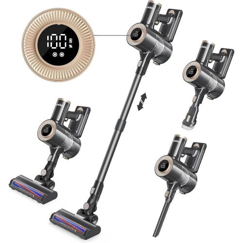 Homeika 8 in 1 Lightweight Cordless Stick Vacuum Cleaner, 20Kpa Powerful Suction with LED Display - Lot 126