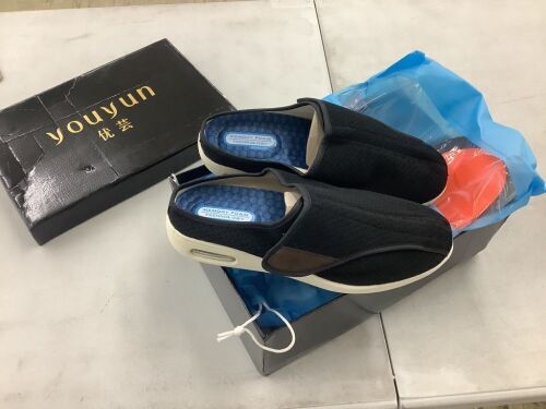 Extra Wide Slip On Edema Shoes, Mens 8  - Lot 216