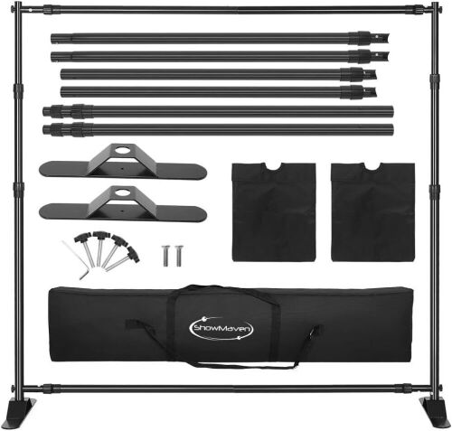  ShowMaven Heavy Duty Adjustable Backdrop Stand, 8x8ft - Lot 446