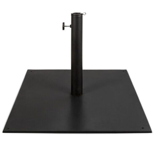 Steel Umbrella Base, Patio Stand w/ Tightening Knob & Anchor Holes - 38.5lb - Lot 405