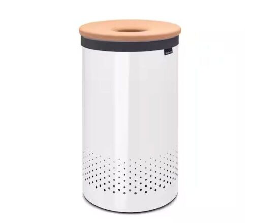 Brabantia 16 Gal. Laundry Hamper White with Cork Lid - Lot 274