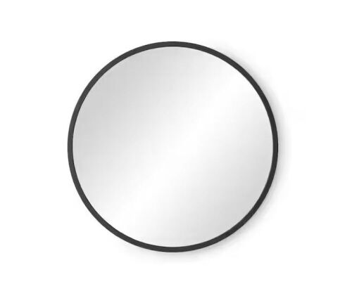 Umbra Hub 18 in. H x 18 in. W Black Framed Wall Mirror  - Lot 604
