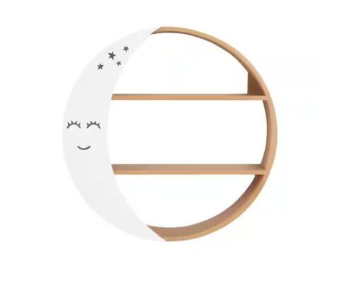StyleWell Kids Crescent Moon Round Wood Wall Shelf, 18 in.  - Lot 624
