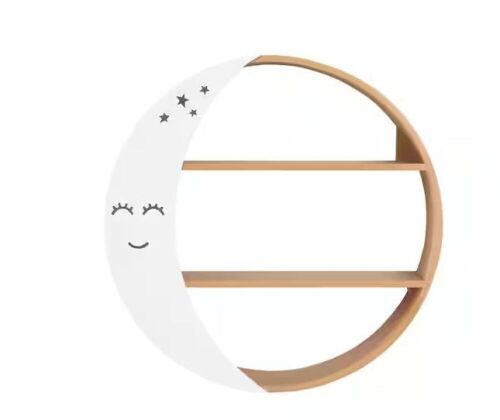 StyleWell Kids Crescent Moon Round Wood Wall Shelf, 18 in.  - Lot 634