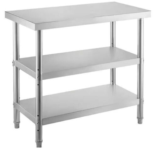 Stainless Steel Prep Table 36 x 18 x 34 in. with 2 Adjustable Undershelf - Lot 92