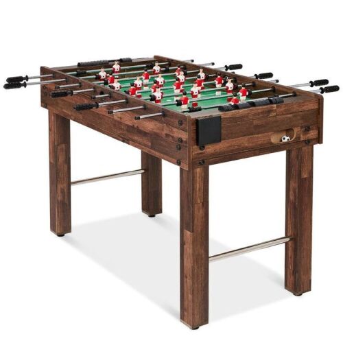 Foosball Game Table, Arcade Table Soccer w/ 2 Cup Holders, 2 Balls - 48in - Lot 86