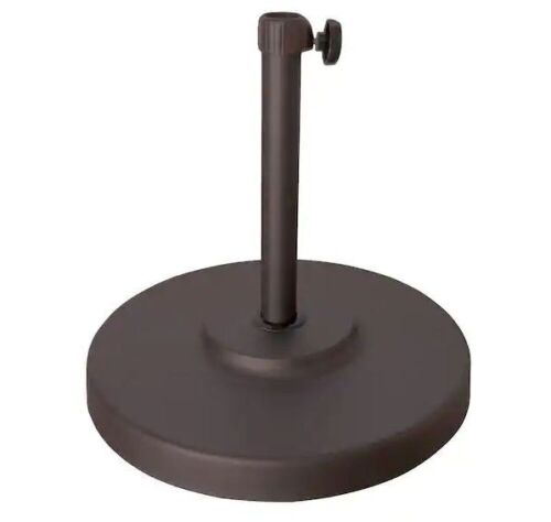 California Umbrella 50 lbs. Steel Round Patio Umbrella Base in Bronze - Lot 632