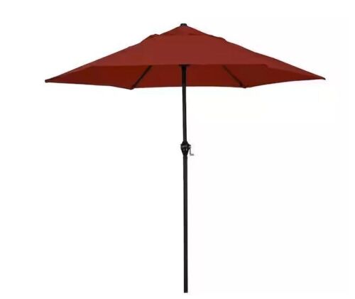 Astella 9 ft. Steel Market Push Tilt Patio Umbrella in Polyester Brick - Lot 440