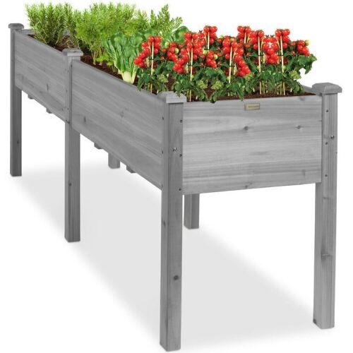 Raised Garden Bed, Elevated Wood Garden Planter Stand - 72x23x30in - Lot 712