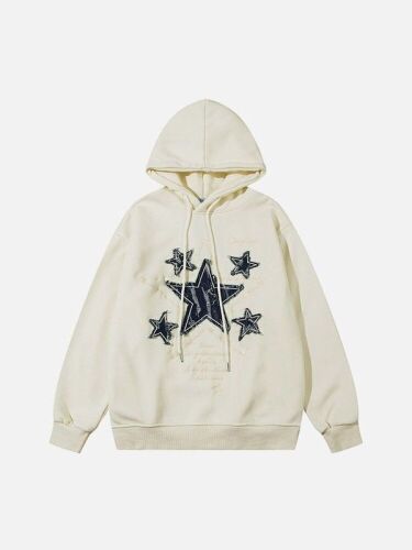 Aelfric Eden Applique Embroidery Star Hoodie, Medium   - Lot 102