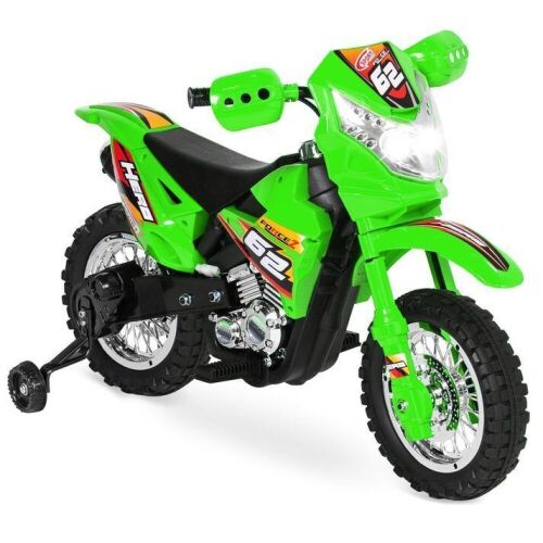 6V Kids Electric Ride-On Motorcycle Toy w/ Training Wheels, Lights, Music - Lot 80