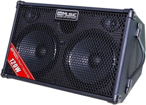  Coolmusic BP60D 120W Battery Powered Acoustic Guitar Amplifier- Portable Bluetooth Speaker with Reverb Chorus Delay Effect, 7 Inputs  - Lot 62
