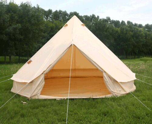 4 Seasons 7M Waterproof Cotton Canvas Bell Tent with Chimney Hole - Lot 63