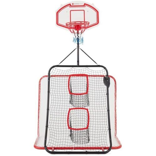 5-in-1 Double-Sided Outdoor Athletic Sports Center w/ Metal Frame - Lot 76