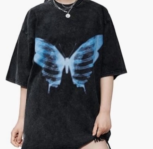 Aelfric Eden Mens Oversized T Shirts Tees Butterfly Print Crew size small - Lot 83