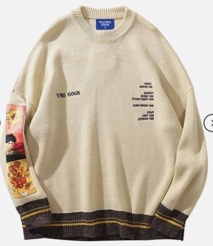 Aelfric Eden Sunflowers & Self-portrait of Van Gogh Sweater size large - Lot 309