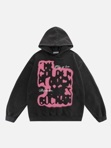 Aelfric Eden Abstraction Print Washed Hoodie Small - Lot 246