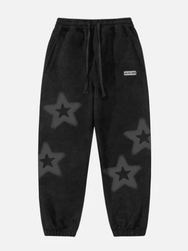 Aelfric Eden Star Print Drawstring SweatpantsMedium - Lot 250