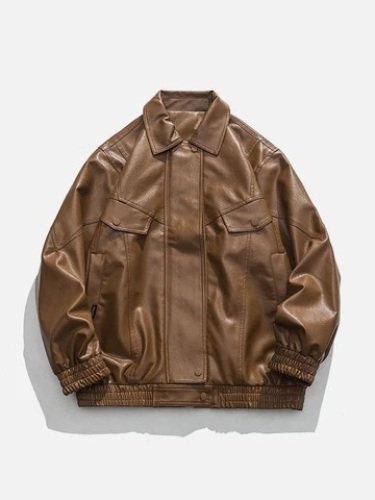 Aelfric Eden Solid Color Faux Leather Jacket Medium - Lot 312