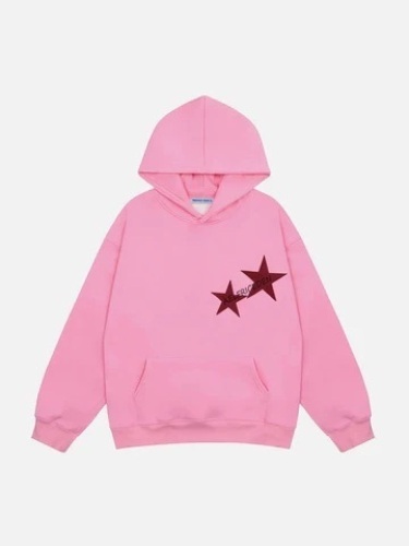 Aelfric Eden Star Print Color Contrast Hoodie M - Lot 268