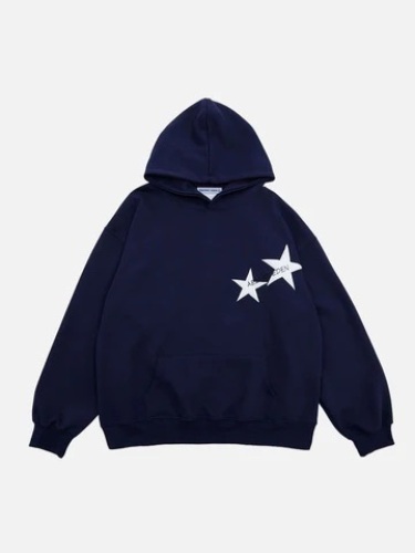Aelfric Eden Star Print Color Contrast Hoodie M  - Lot 270