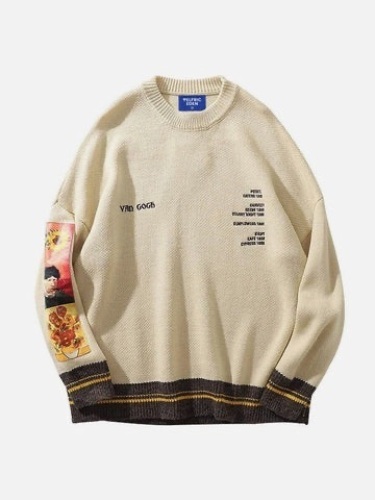 Aelfric Eden Sunflowers & Self-portrait of Van Gogh Sweater XS  - Lot 272