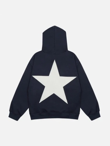Aelfric Eden Star Print Color Contrast Hoodie M  - Lot 278
