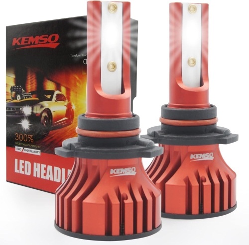 KEMSO H10/9145/9140 LED Fog Light Bulb, 16000 Lumens Super Bright LED Front Fog Light Conversion Kit 6500K Xenon White IP68 Waterproof, Halogen Replacement, Pack of 2  - Lot 290
