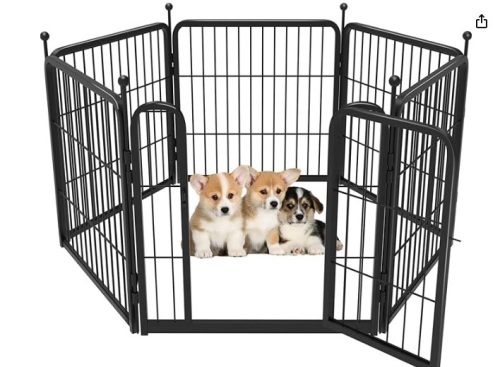 FXW Rollick Dog Playpen, 24" Height for Puppies/Small Dogs, 6 Panels - Lot 335