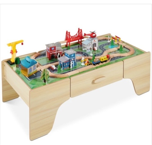 35-Piece Train Table, Large Multipurpose Playset w/ Reversible Table Top - Lot 138