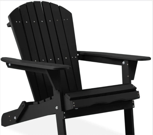 Folding Wooden Adirondack Chair, Accent Furniture w/ Natural Woodgrain - Lot 346