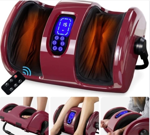 Reflexology Shiatsu Foot Massager w/ High-Intensity Rollers, Remote Control - Lot 360