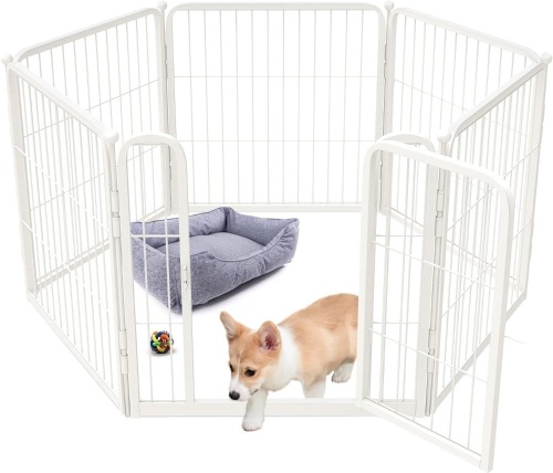 FXW Homeplus Dog Playpen Designed for Indoor Use, 24" Height for Puppy and Small Dogs, White│Patented - Lot 378