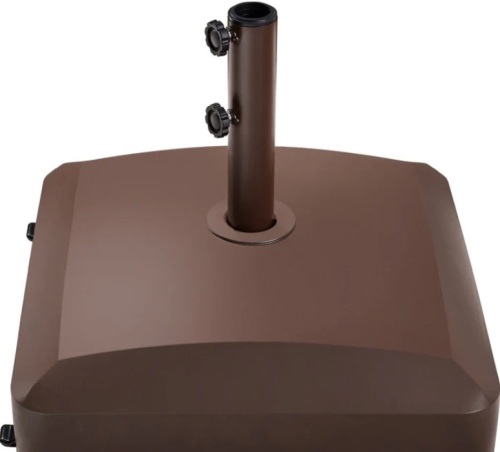 Fillable Mobile Umbrella Base Stand w/ 4 Wheels, 2 Locks, 123lb Capacity - Lot 409