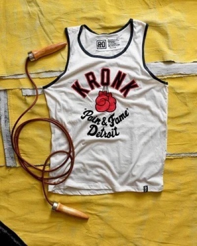 Kronk 'Pain & Fame' Vintage White Tank 2XL - Lot 363