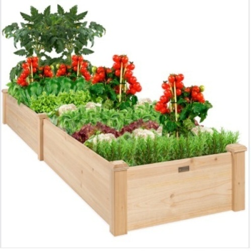 Wooden Raised Garden Bed Planter for Garden, Lawn, Yard - 8x2ft - Lot 476