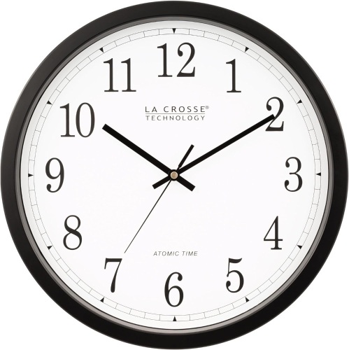 La Crosse Technology Wall Clock, Plastic, 14-inch Dia. (WT-3143A) (WT-3143A-INT) - Lot 109
