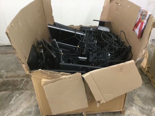 Large Lot of Computer Montiors & Cables  - Lot 55