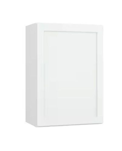 Hampton Bay Courtland 21 in. W x 12 in. D x 30 in. H Assembled Shaker Wall Kitchen Cabinet in Polar White  - Lot 61
