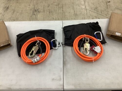 Lot of (2) Swivel Snap Wire Core Flipline System - Lot 167