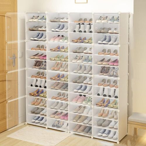 Loyalheartdy 96 Pair Plastic Shoe Rack Organizer, 12 Tier  - Lot 341