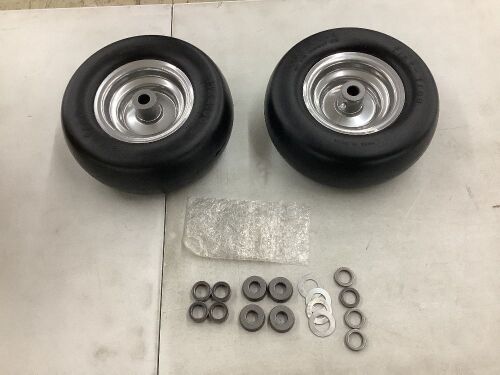 11x4.00-5" Flat Free Lawn Mower Tire on Wheel, 2 pc - Lot 368