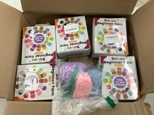 Lot of (6) Beginner Yarn Packs  - Lot 620