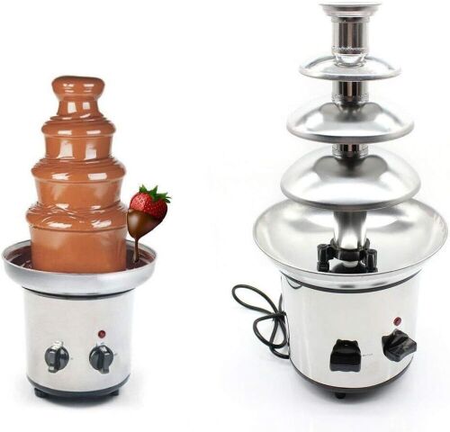 4-Tier Electric Stainless Steel Chocolate Fondue Fountain - Lot 742