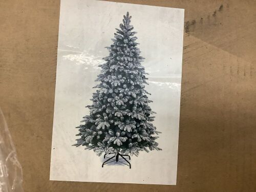 6' Snow Flocked Artificial Christmas Tree  - Lot 199