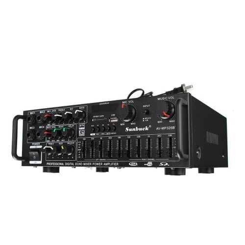 Sunbuck 220V 800W 4 ohm 2CH EQ Bluetooth Stereo Amplifier  - Lot 113