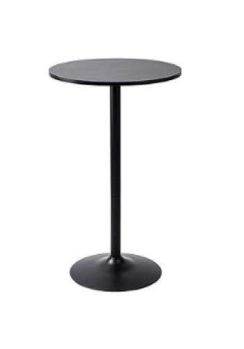 Pearington Round Cocktail Bistro High Table with Black Top and Base, 1-Pack - Lot 104