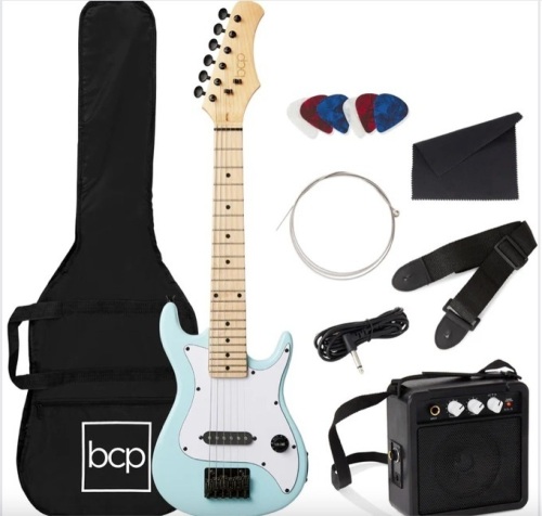 Kids Electric Guitar Beginner Starter Kit w/ 5W Amplifier - 30 in - Lot 112