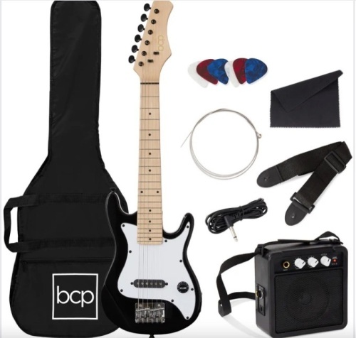 Kids Electric Guitar Beginner Starter Kit w/ 5W Amplifier - 30 in - Lot 113